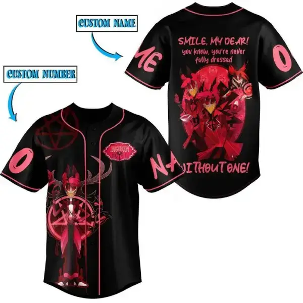 Customizable Anime Baseball Jersey – Unique Design, Add Your Name & Number! Image