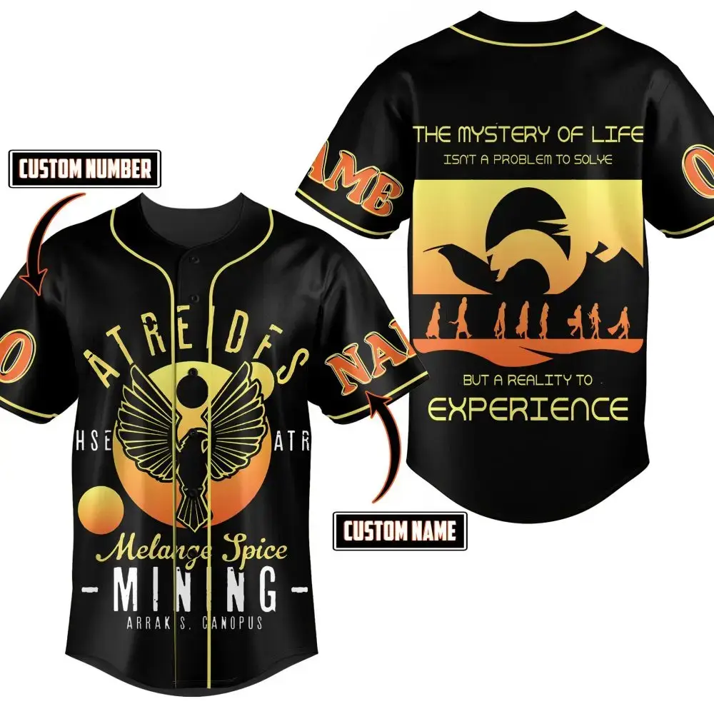 Customizable Atreides Baseball Jersey – Unique Design, Add Your Name & Number! Image