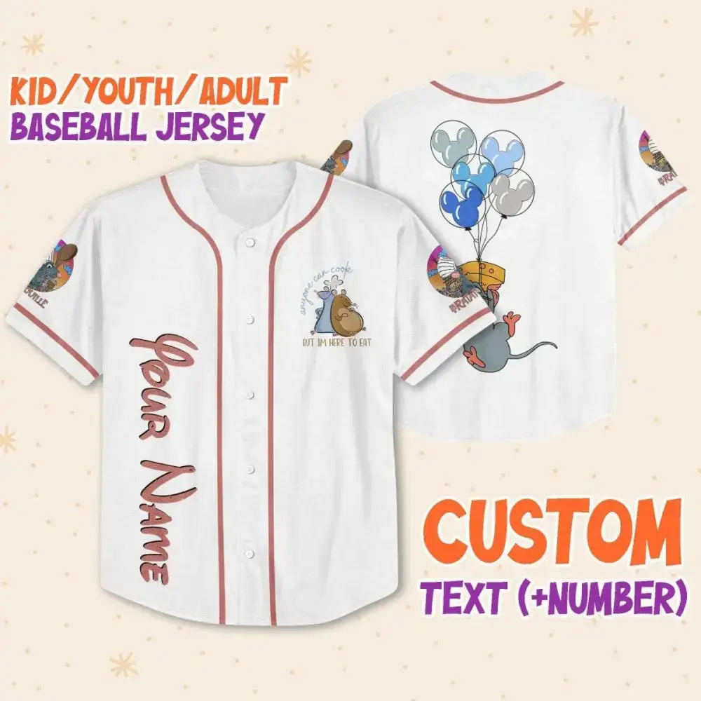 Customizable Baseball Jersey For Kids/Adults - Add Name & Number - Unique Design Image