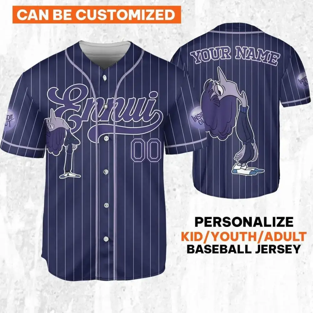 Customizable Baseball Jersey For Kids/Youth/Adults - Add Your Name & Number! Image