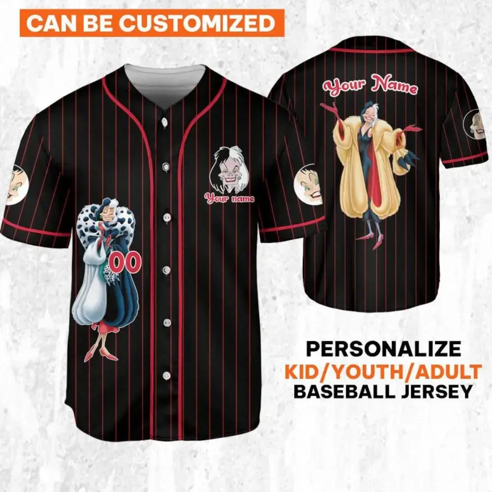 Customizable Baseball Jersey For Kids/Youth/Adults - Unique Design, Add Your Name! Image