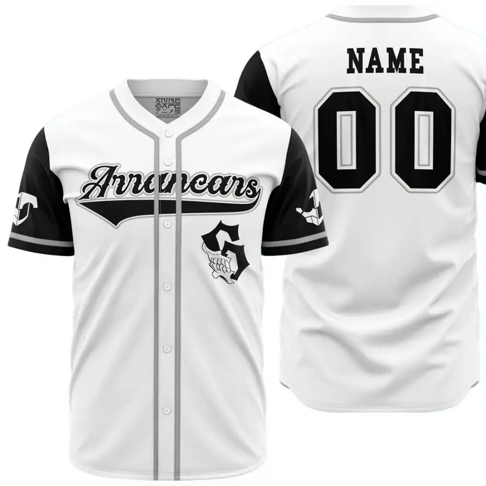 Customizable Baseball Jersey - Personalized Team Name & Number - Stylish Black & White Design Image