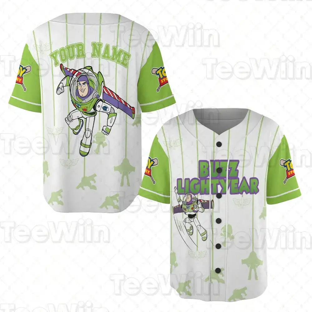 Customizable Buzz Lightyear Baseball Jersey - Toy Story Fan Gift - Personalized Name Option Image
