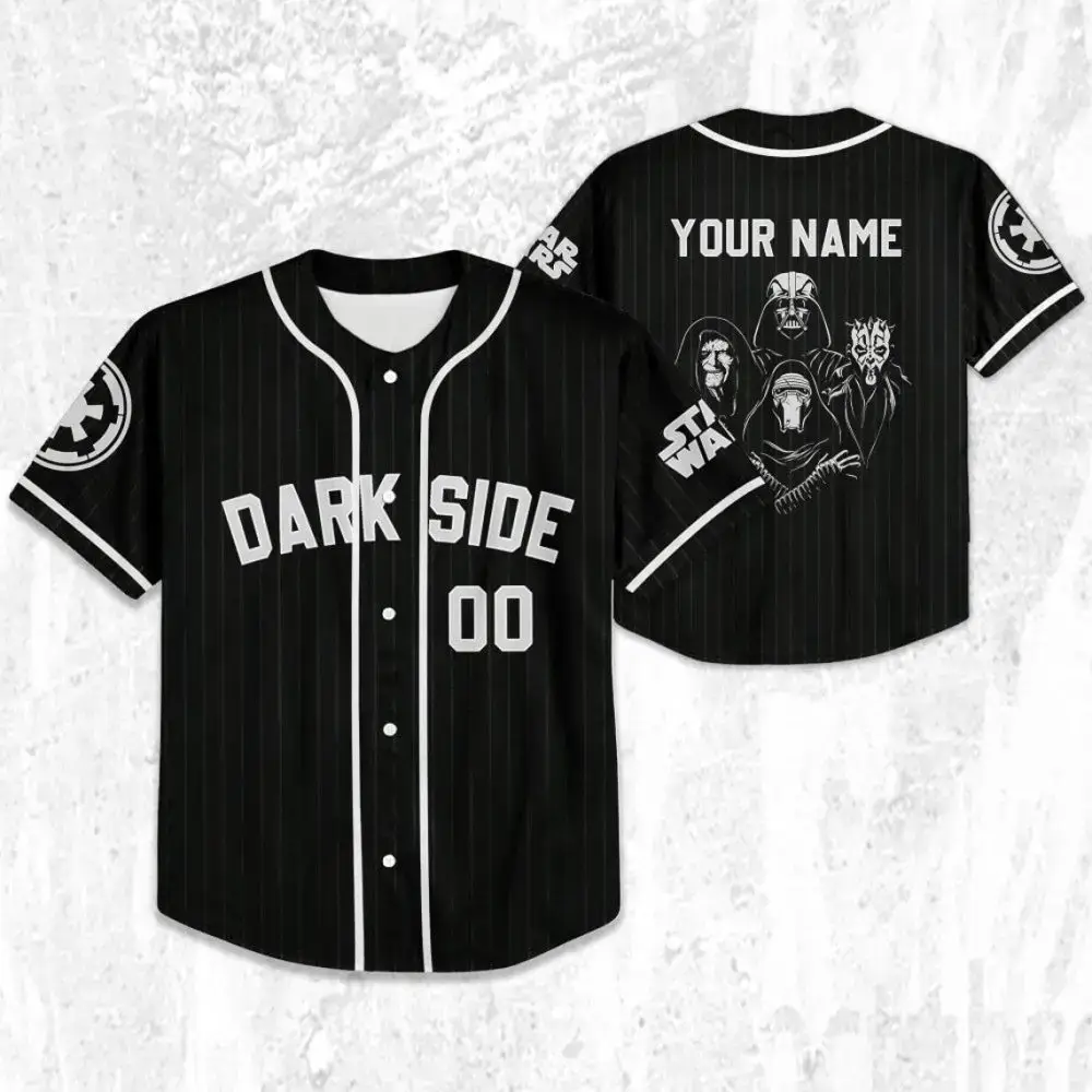Customizable Dark Side Baseball Jersey - Star Wars Fan Gift - Personalize Your Name! Image