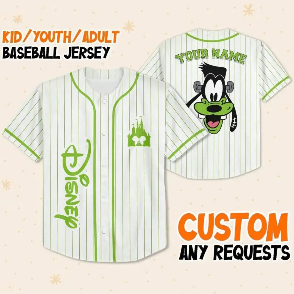 Customizable Disney Baseball Jersey For Kids/Youth/Adults – Add Your Name! Image
