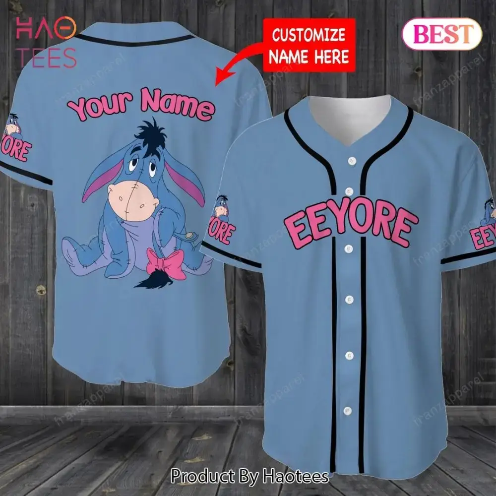 Customizable Eeyore Baseball Jersey - Personalize With Your Name! Image