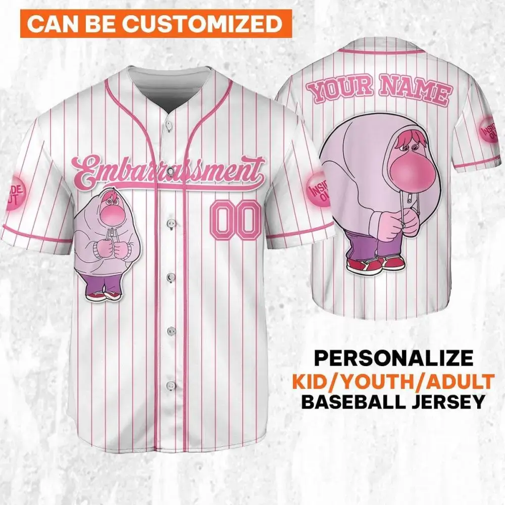 Customizable Embarrassment Baseball Jersey - Personalized Name, Kids/Youth/Adult Sizes Image