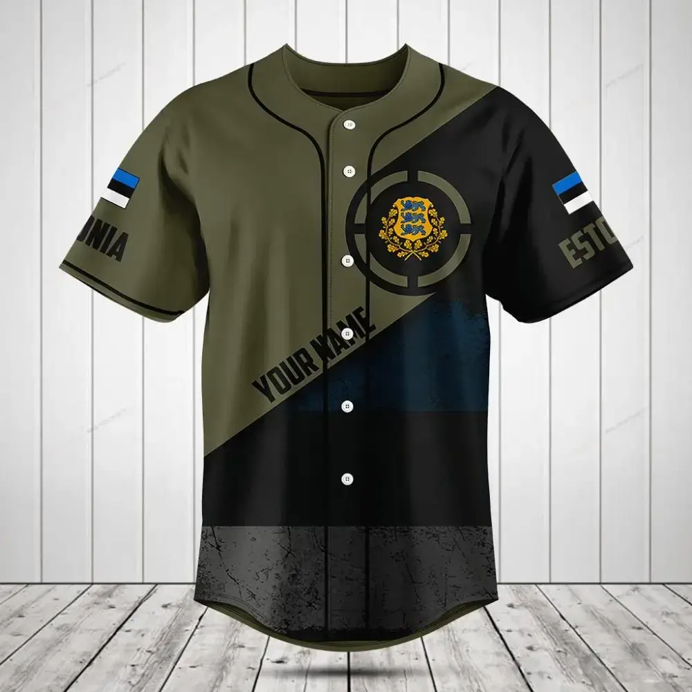 Customizable Estonia Baseball Jersey – Stylish National Pride Apparel For Fans Image