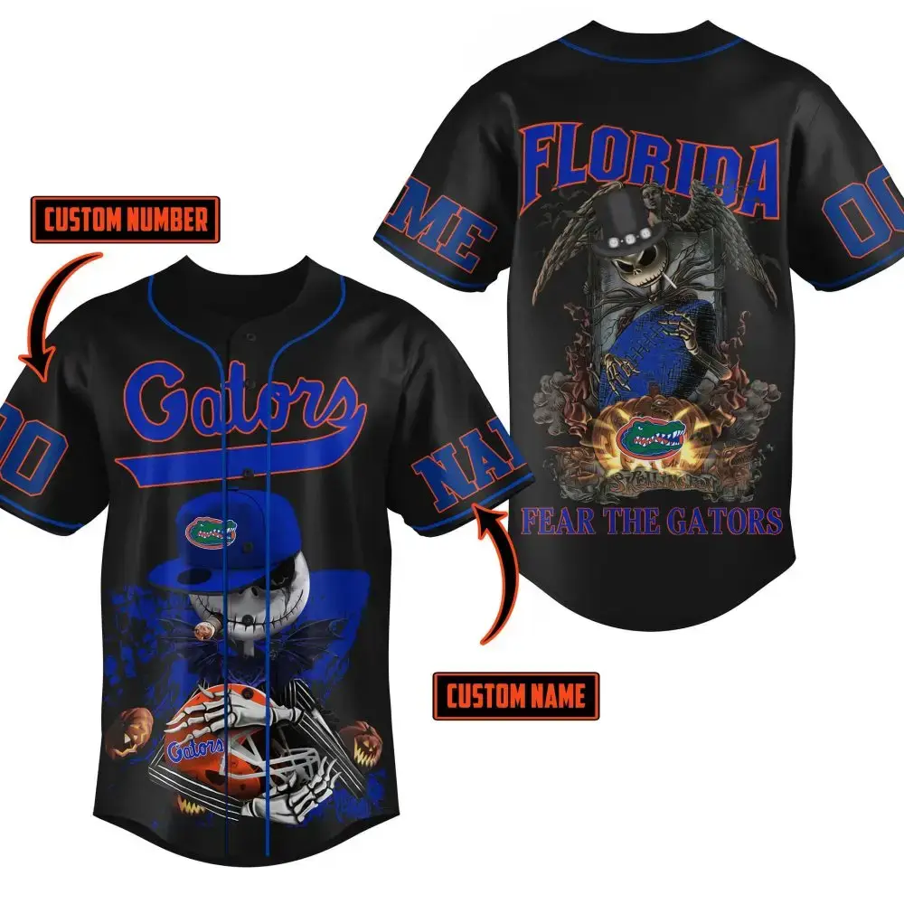 Customizable Fear The Gators Baseball Jersey – Add Your Name & Number! Image