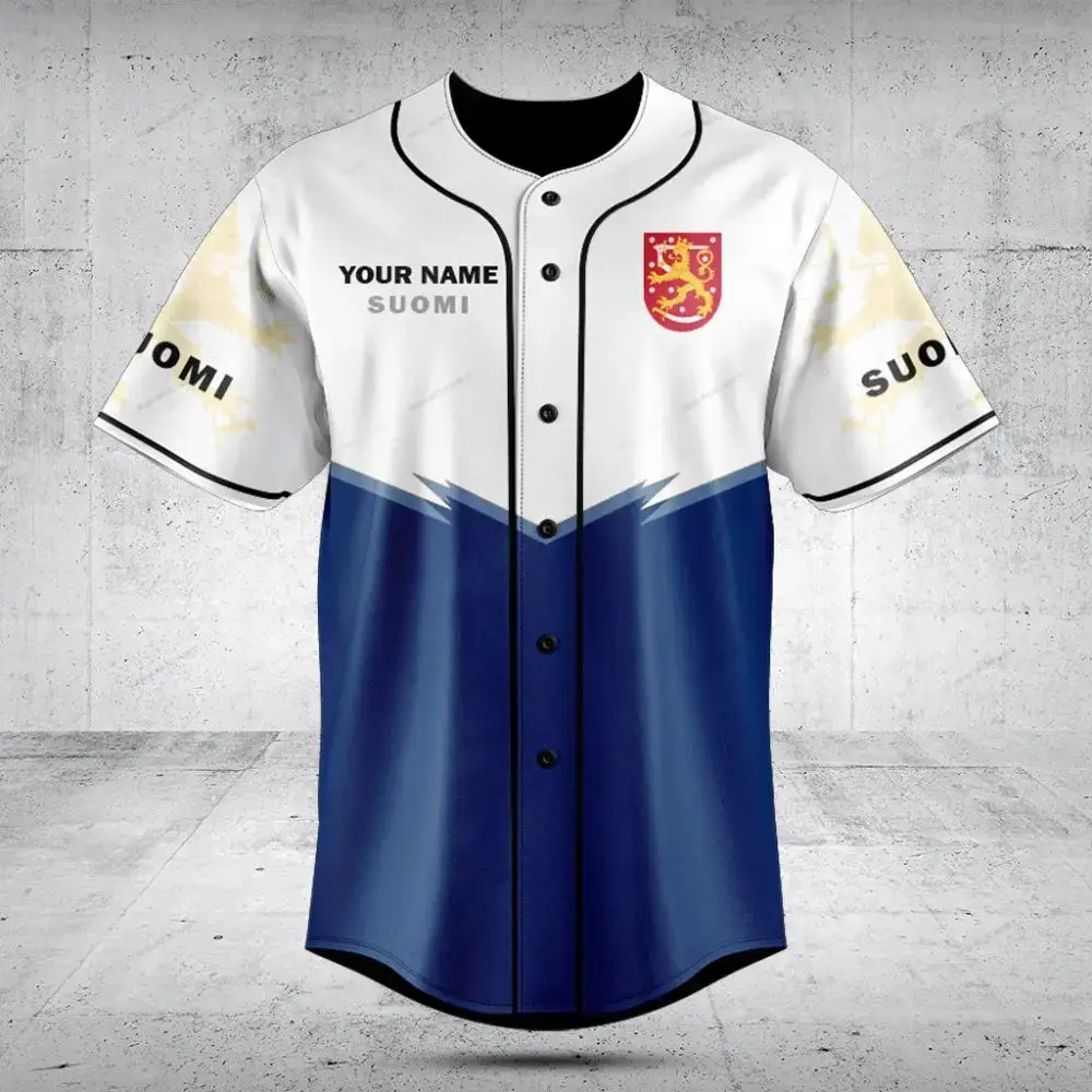 Customizable Finland Baseball Jersey - Personalized Team Spirit Apparel Image