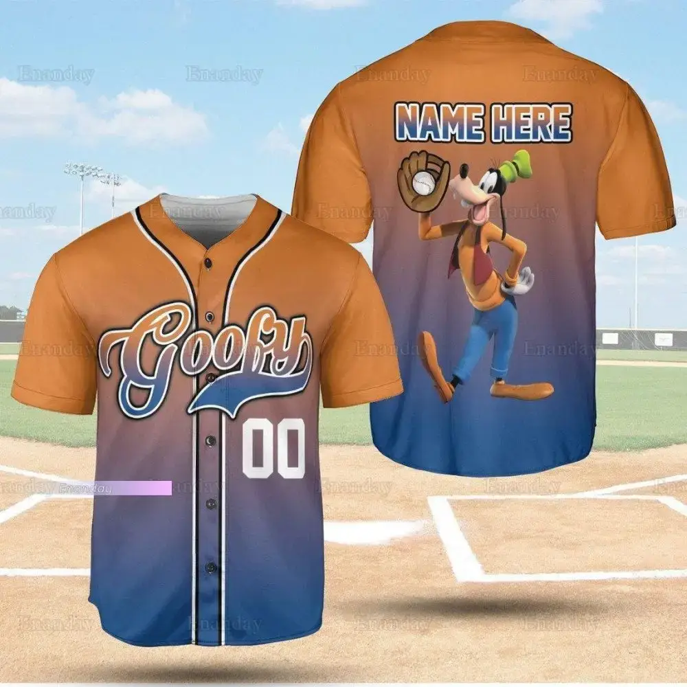 Customizable Goofy Baseball Jersey – Personalized Name & Number, Perfect Gift! Image