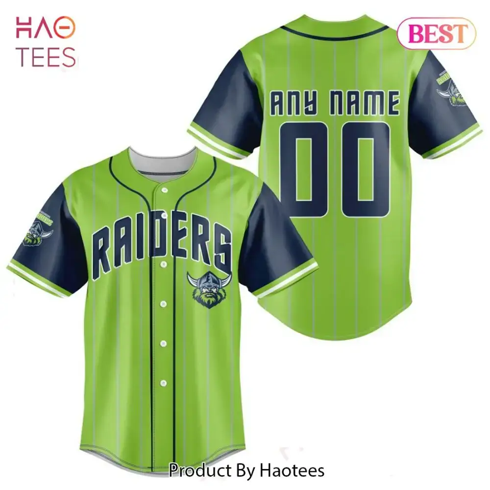 Customizable Green Raiders Baseball Jersey – Add Your Name & Number – Perfect Gift! Image