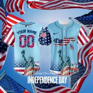 Customizable Independence Day Baseball Jersey - Celebrate In Style With Personalized Name & Number Image