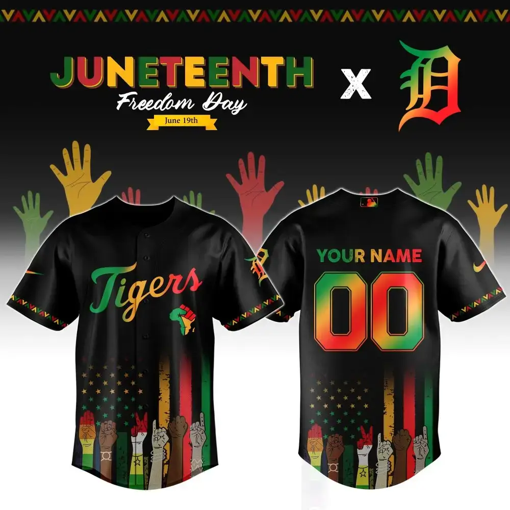 Customizable Juneteenth Freedom Day Jersey - Celebrate In Style With Personalized Name & Number Image