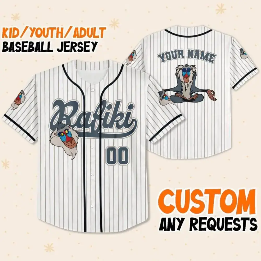 Customizable Kids/Youth/Adult Baseball Jersey - Add Your Name Or Design! Image