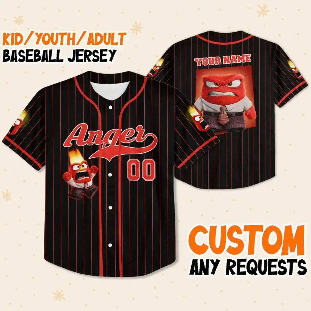 Customizable Kid/Youth/Adult Baseball Jersey – Add Your Name, Fun Design, Perfect Gift! Image