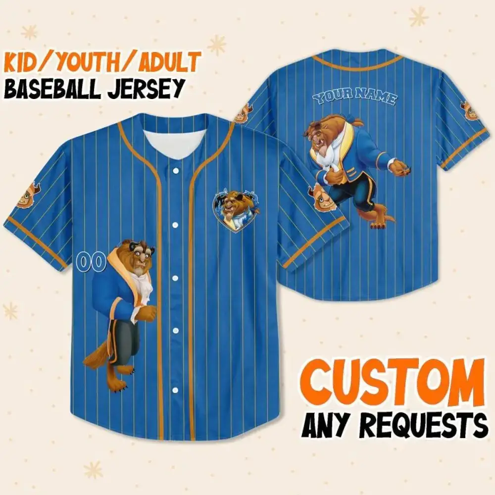 Customizable Kid/Youth/Adult Baseball Jersey - Personalized Beast Design Image