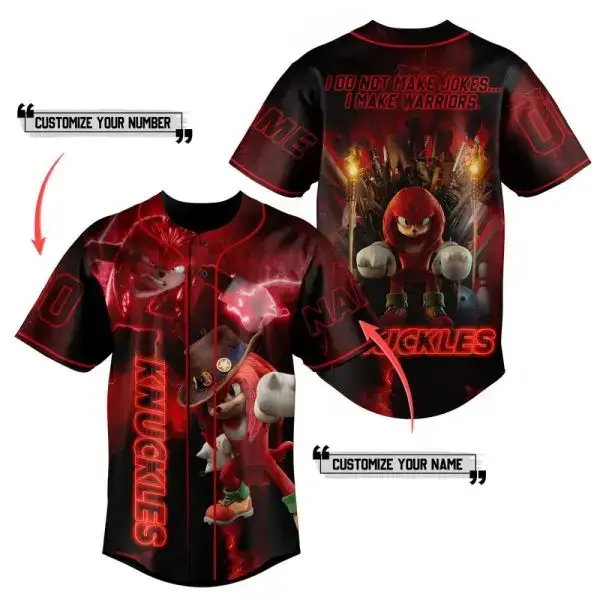 Customizable Knuckles Baseball Jersey – Bold Warrior Design For Fans Image