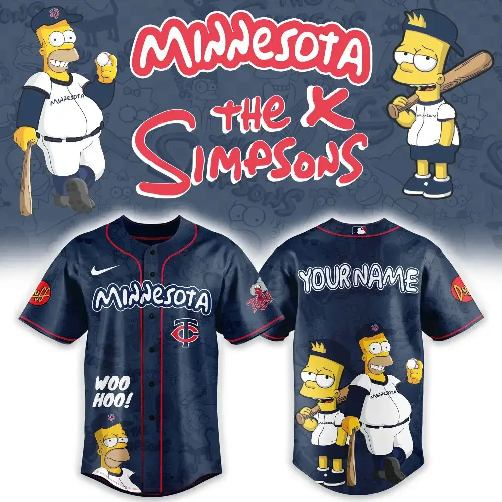 Customizable Minnesota Baseball Jersey - Fun Cartoon Style , Perfect Gift! Image