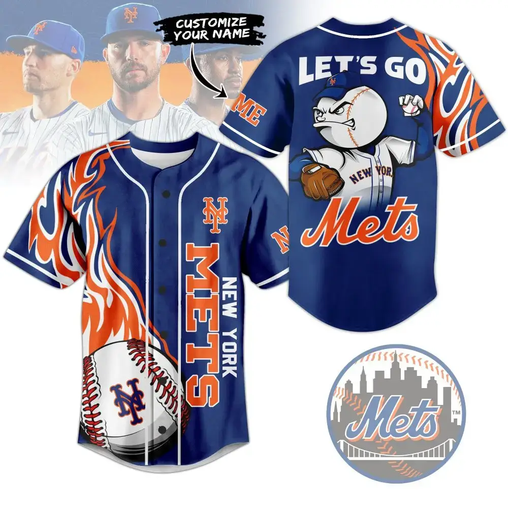 Customizable New York Mets Jersey - Stand Out With Personalized Fan Gear! Image