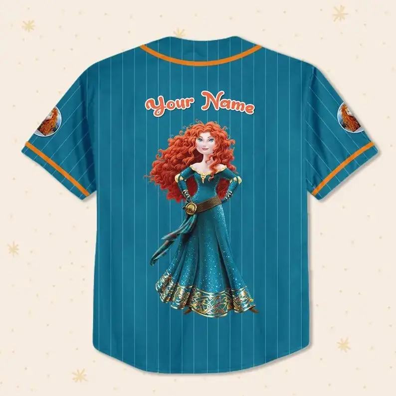 Customizable Princess Baseball Jersey – Add Your Name & Show Your Style! Image
