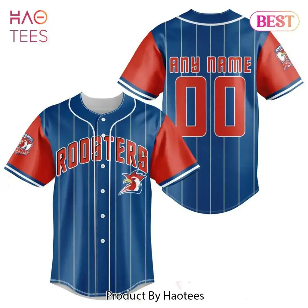 Customizable Roosters Baseball Jersey - Personalized Name & Number - Unisex Sportswear By Haotees Image