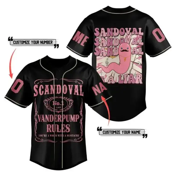 Customizable Scandoval Baseball Jersey – Unique Design, Personalize Name & Number! Image