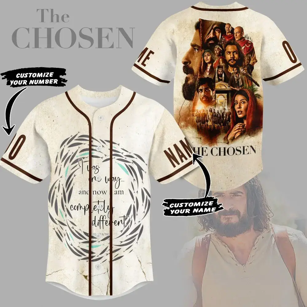 Customizable 'The Chosen' Baseball Jersey - Add Your Name & Number - Unique Gift Idea! Image