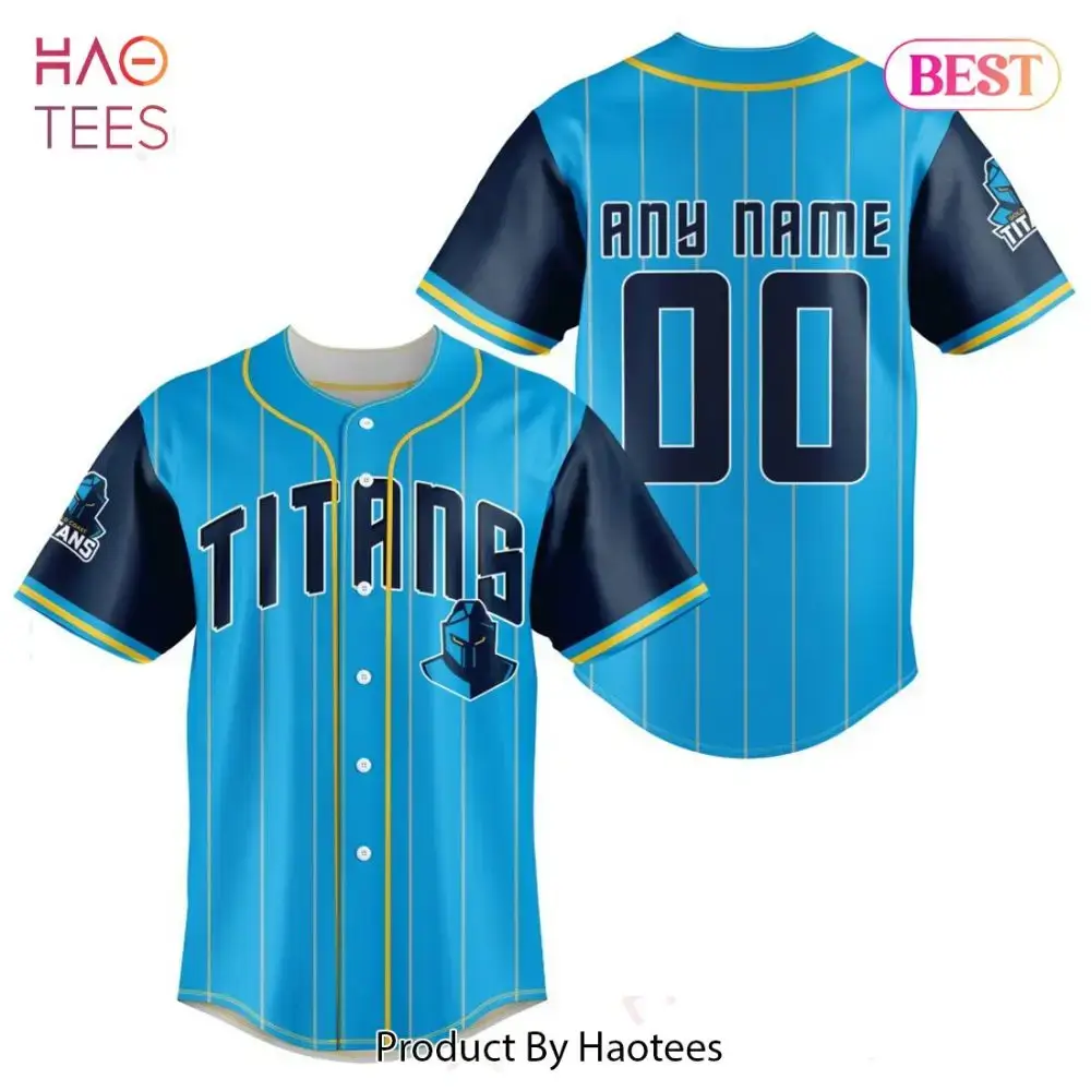 Customizable Titans Baseball Jersey - Personalize With Any Name & Number - Perfect Gift For Sports Fans! Image