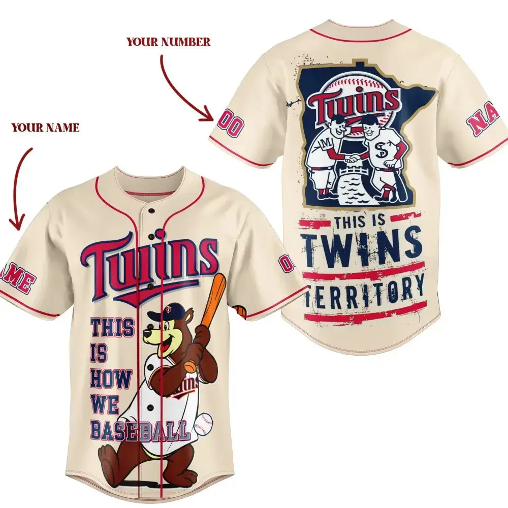 Customizable Twins Territory Baseball Jersey – Add Your Name & Number! Image