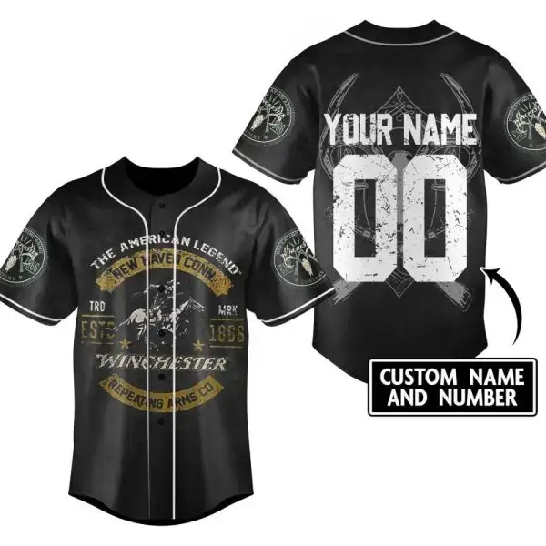 Customizable Vintage Baseball Jersey - Add Your Name & Number - Unique Design Image