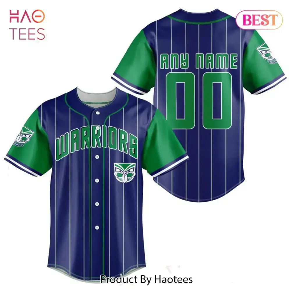 Customizable Warriors Baseball Jersey - Personalized Name & Number - Premium Quality Image
