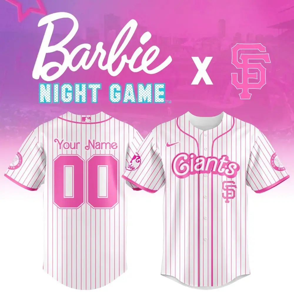 Customize Your Own Barbie Night Game Giants Jersey - Perfect Gift! Image