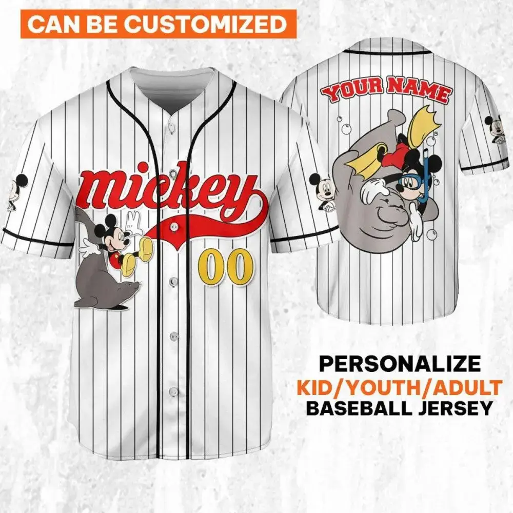 Customize Your Own Mickey Baseball Jersey - Kids, Youth & Adults Available! Image