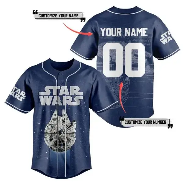 Customize Your Star Wars Baseball Jersey – Add Your Name & Number! Image