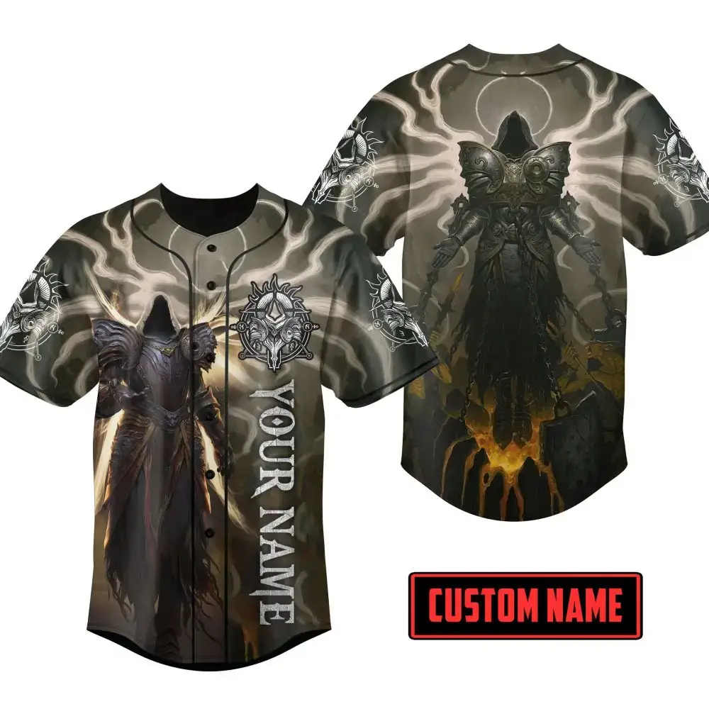 Customize Your Style: Unique Hooded Warrior Baseball Jersey With Personalized Name - Perfect Gift! Image
