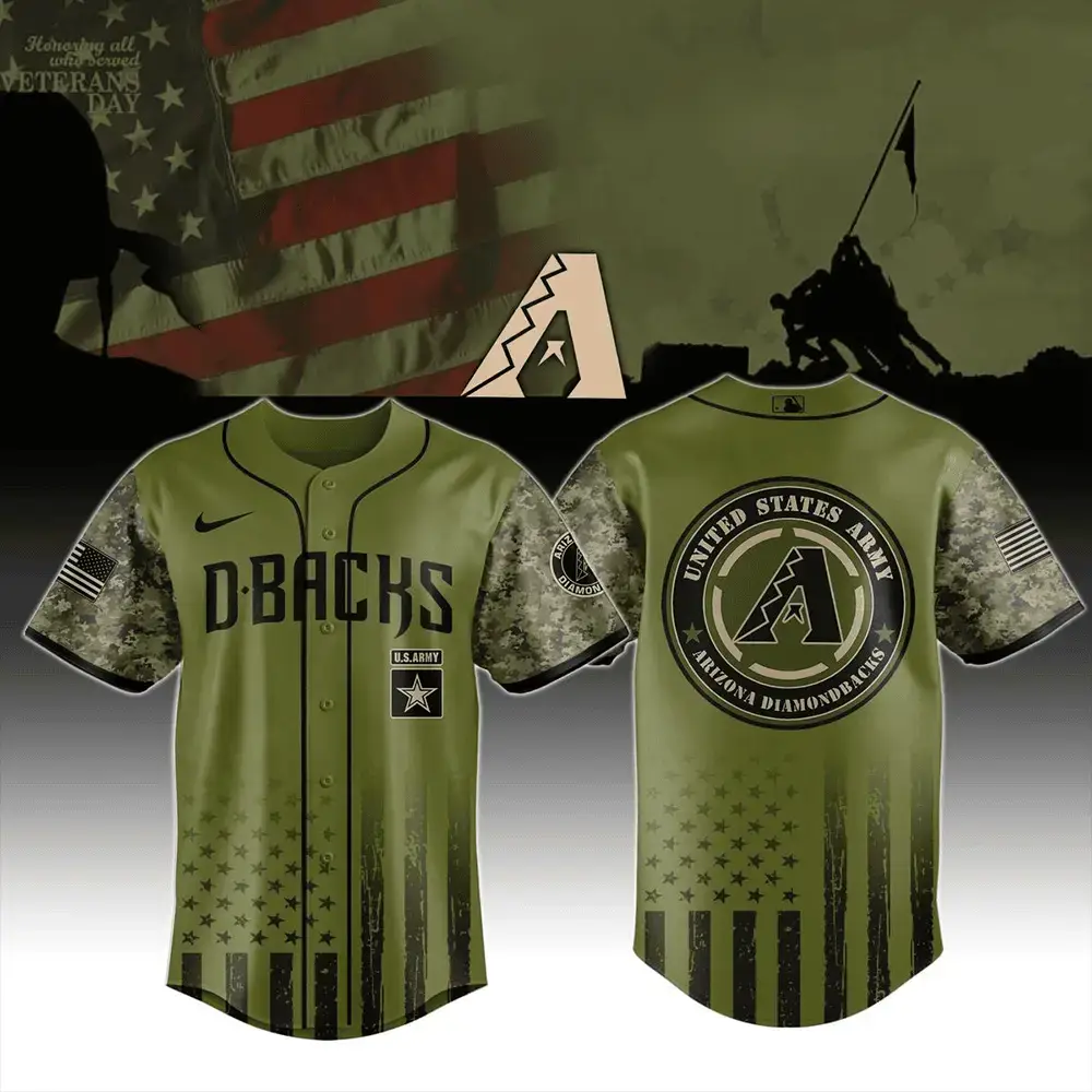 D Backs x United States Army Military Appreciation Night 2025 Baseball Jersey Merch Image