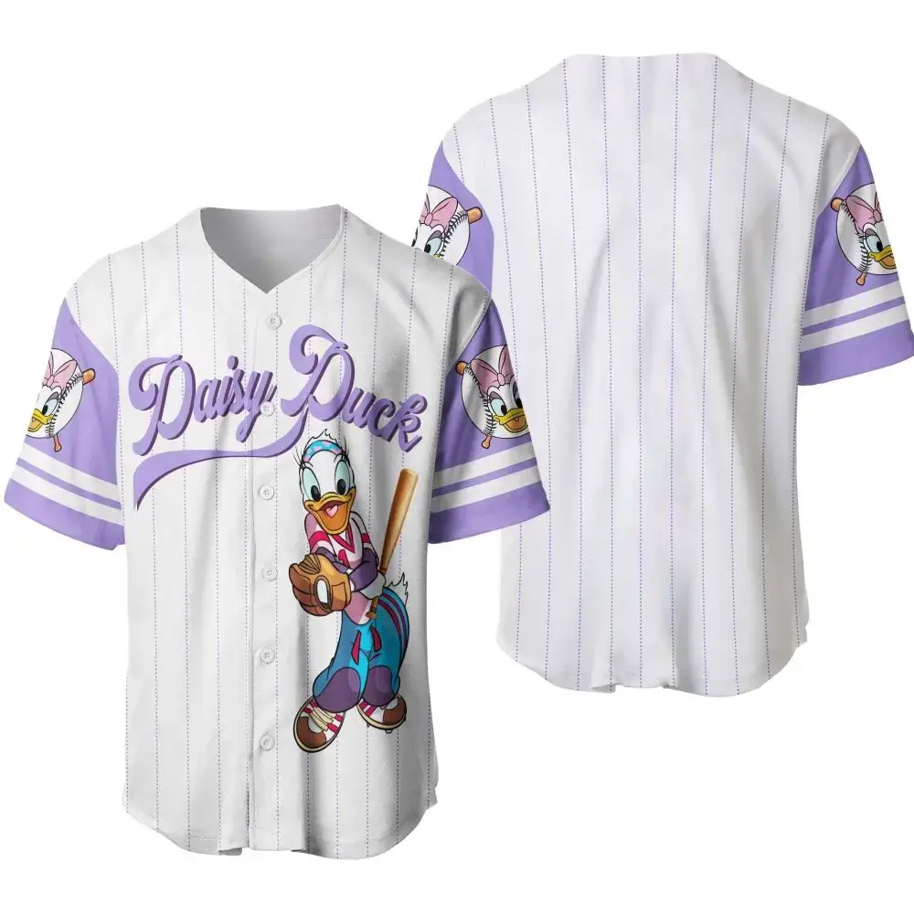 Daisy Duck Baseball Jersey – Cute & Stylish Cartoon Shirt For Fans Image
