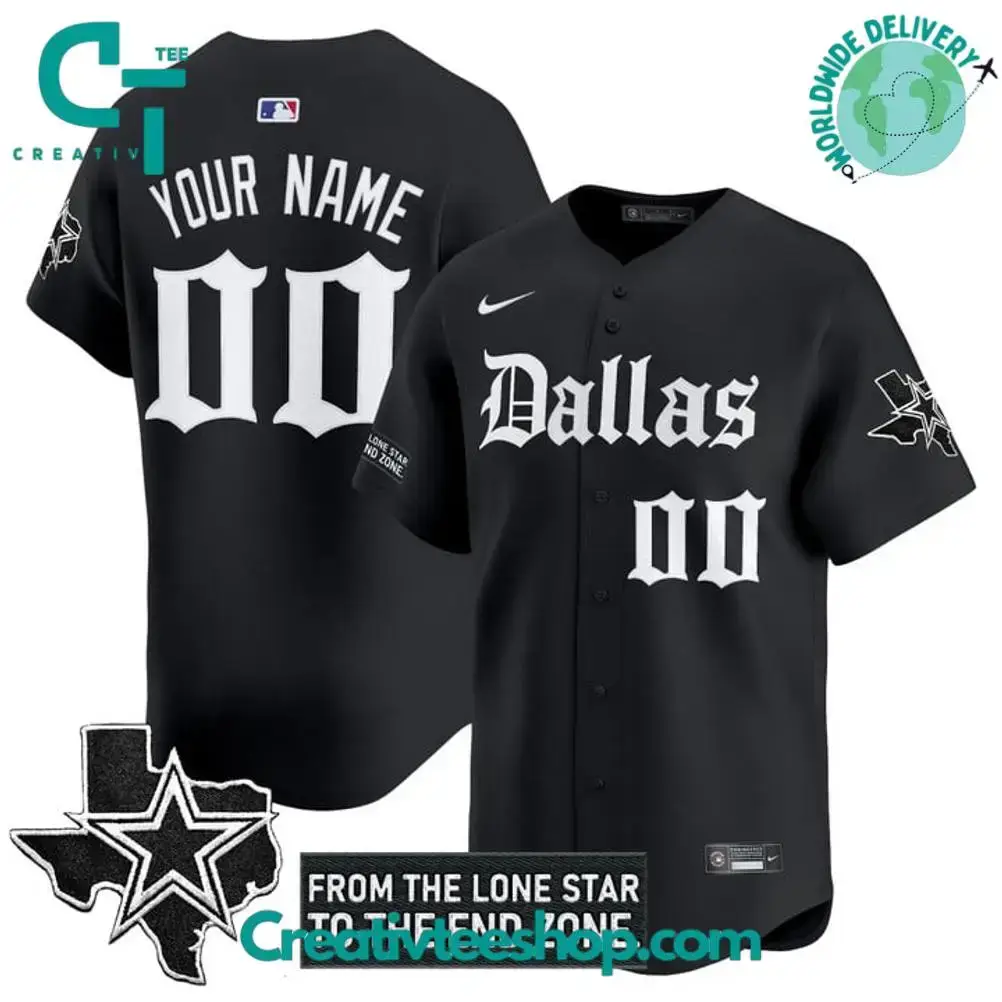 Dallas Cowboys 'Gothic Lone Star Edition' Baseball Jersey Image