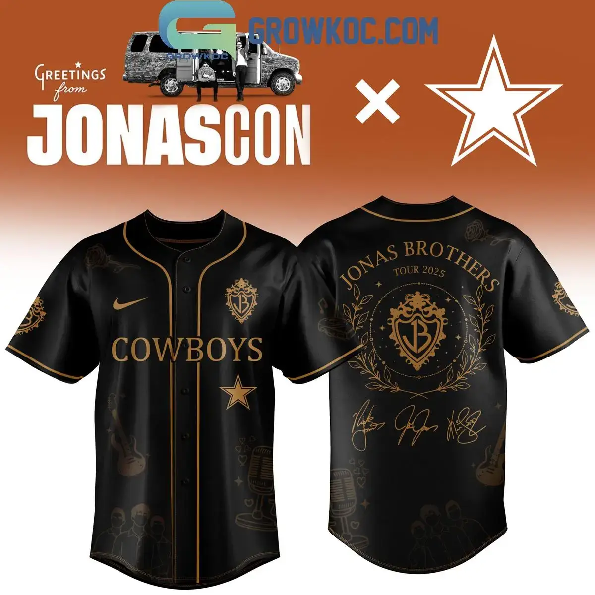 Dallas Cowboys x Jonas Brother Greetings From Your Hometown 2025 Jersey Image