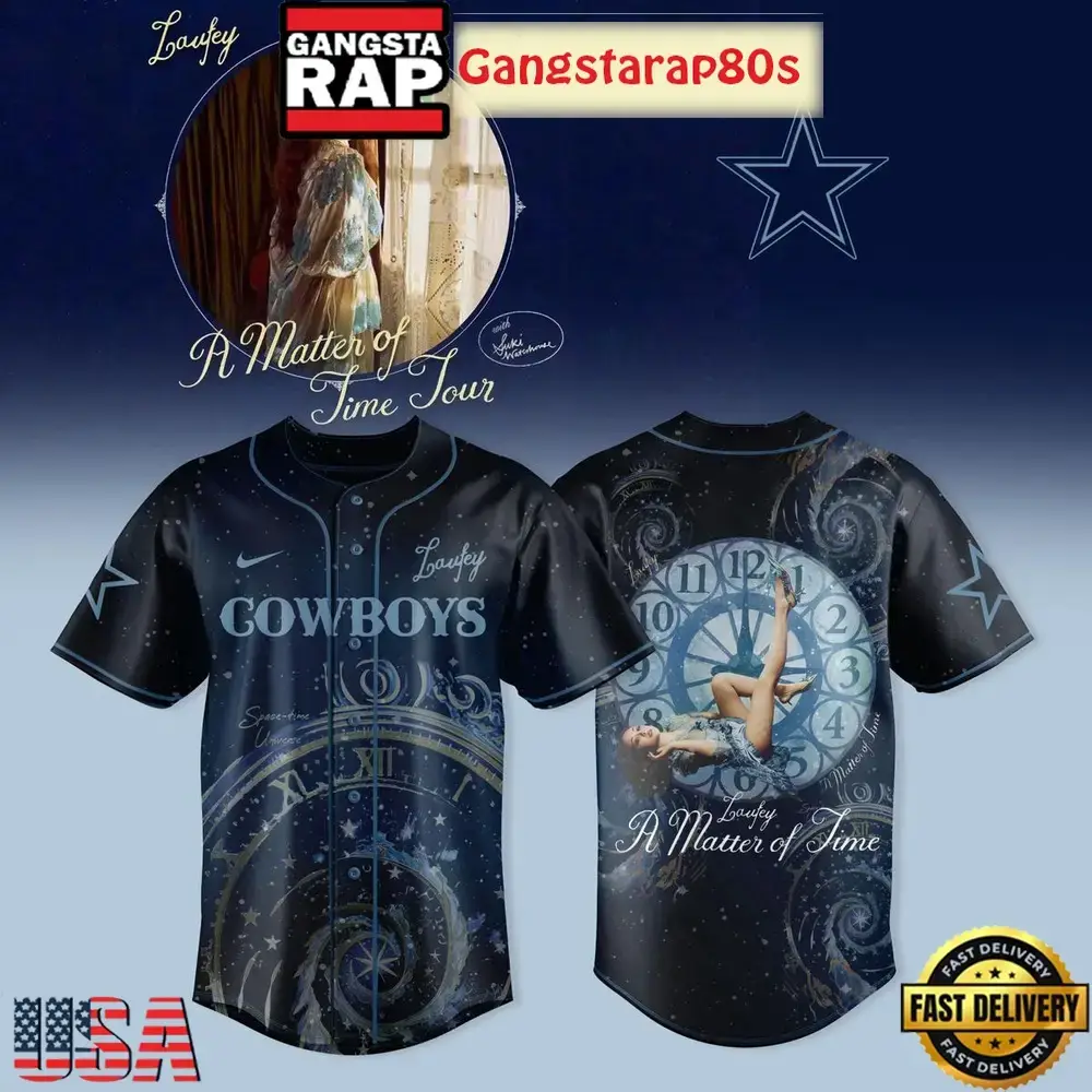 Dallas Cowboys x Laufey A Matther Of Time Tour 2025 Baseball Jersey Shirt Image