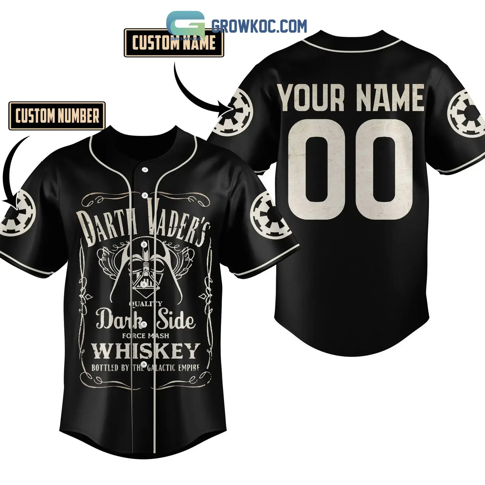 Darth Vader Star Wars Personalized Baseball Jersey Image