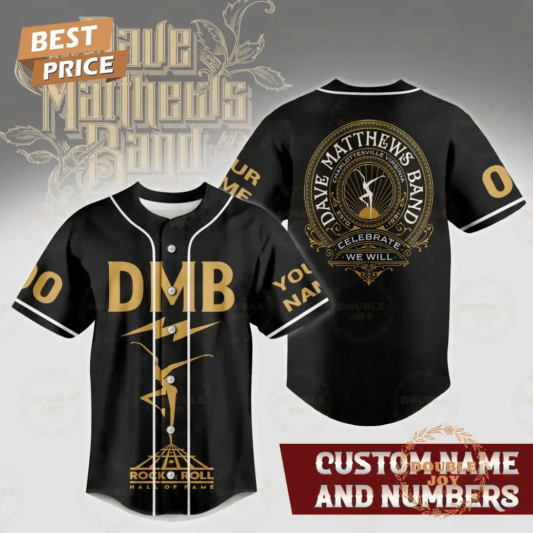 Dave Matthews Band Celebrate We Will Custom Name Baseball Jersey Image
