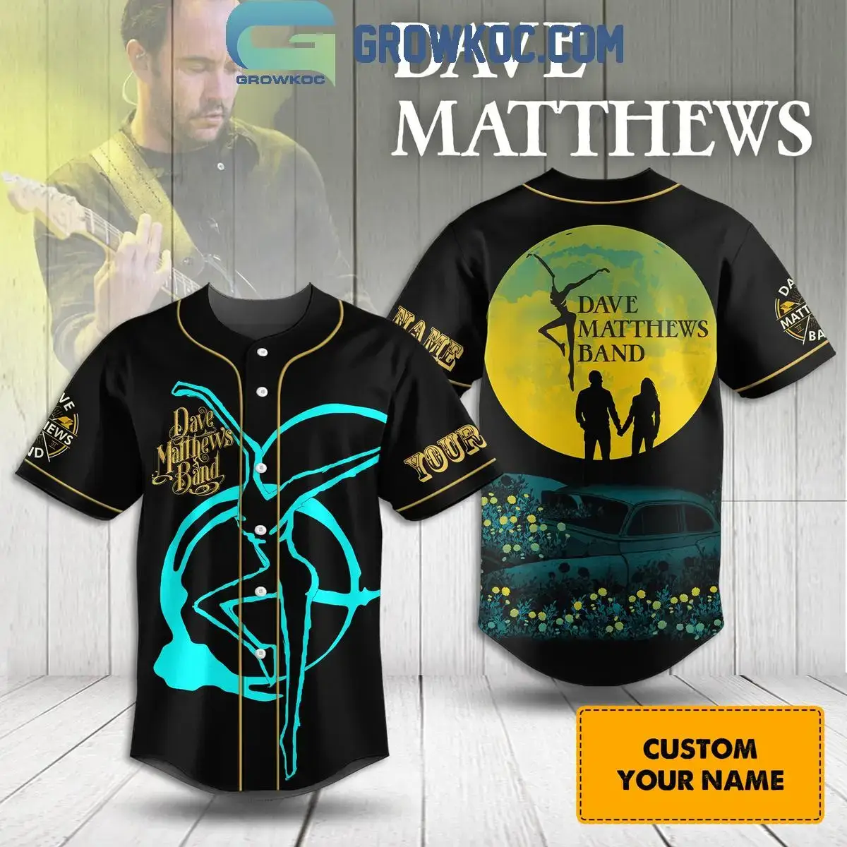 Dave Matthews Band Dancing Nancies Personalized Baseball Jersey Image