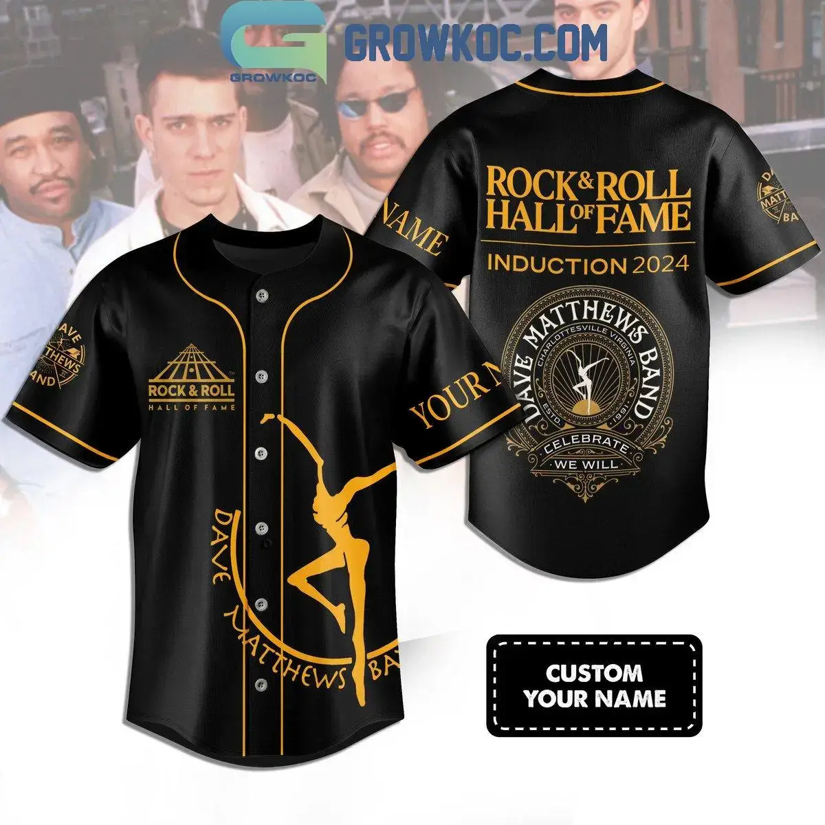 Dave Matthews Band Introduction Of Rock And Roll 2024 Personalized Baseball Jersey Image