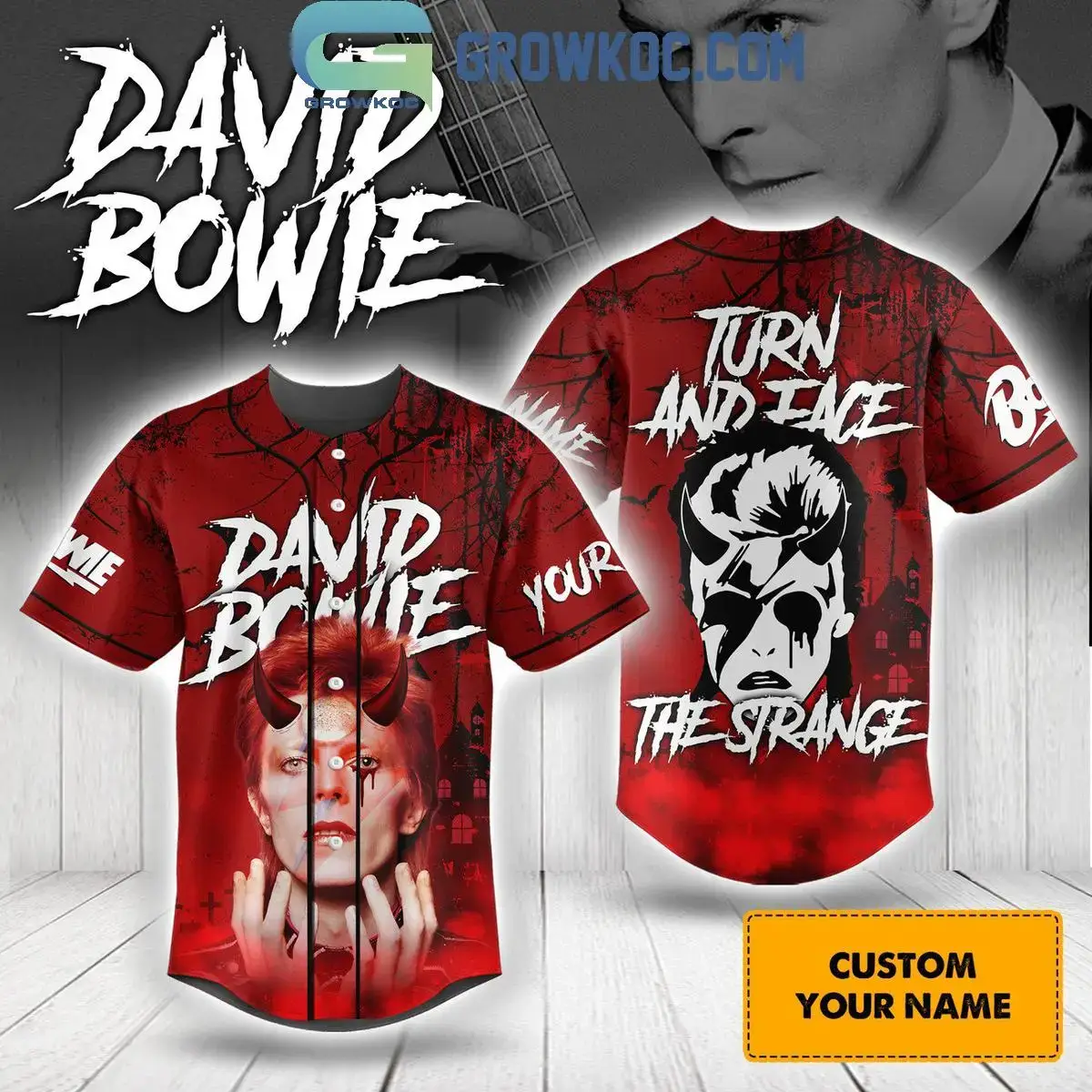 David Bowie Turn And Face The Strange Personalized Baseball Jersey Image