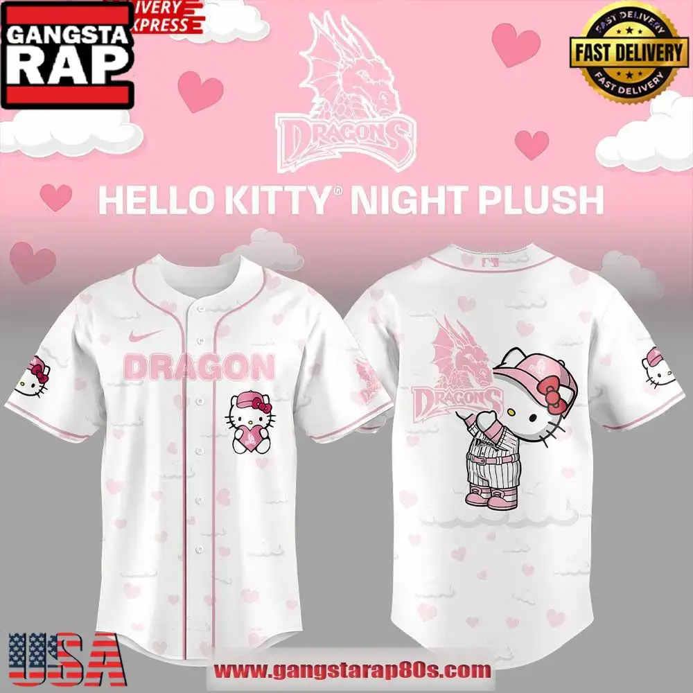 Dayton Dragons Hello Kitty Night 2025 Baseball Jersey Shirt Image