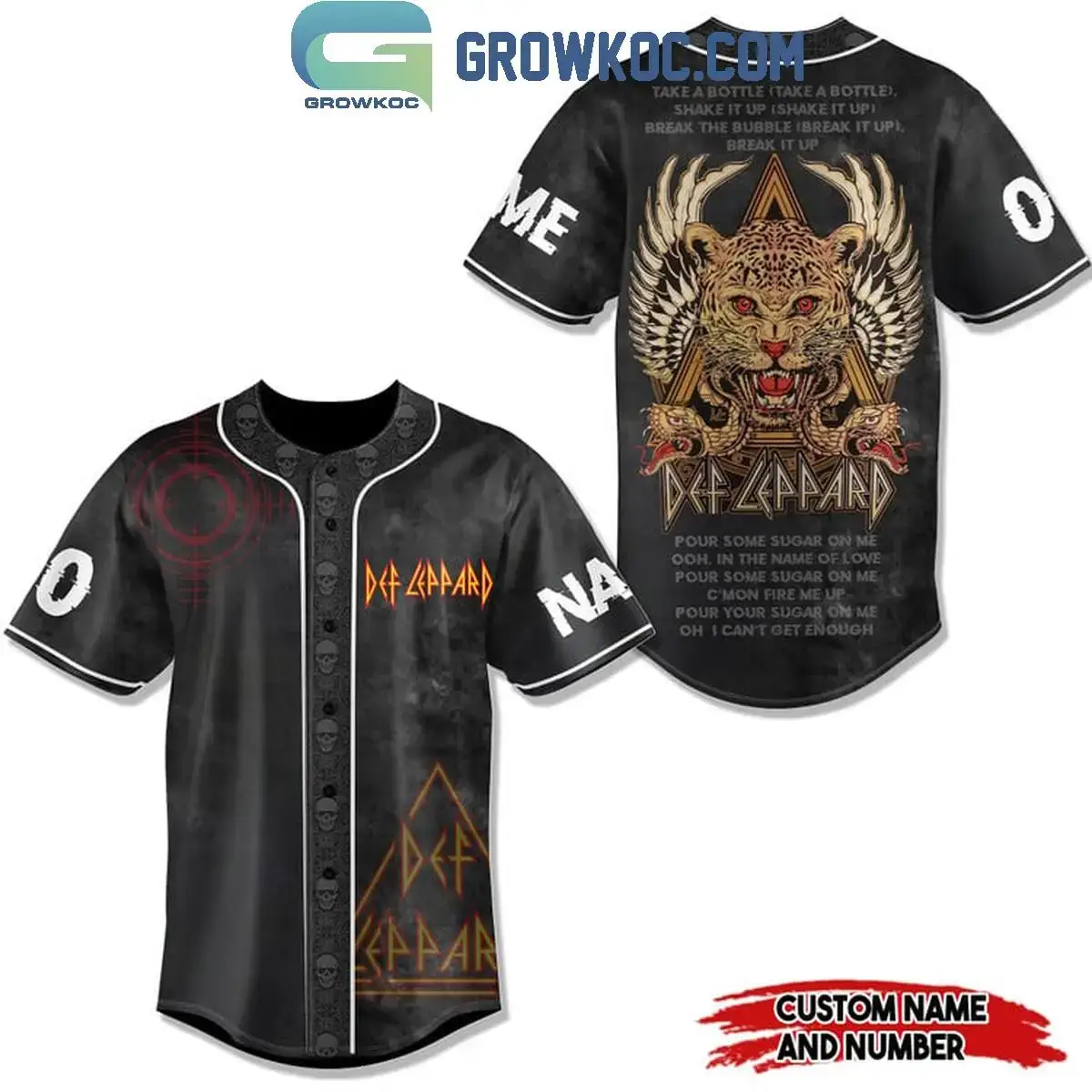 Def Leppard Take A Bottle Shake It Up Personalized Baseball Jersey Image