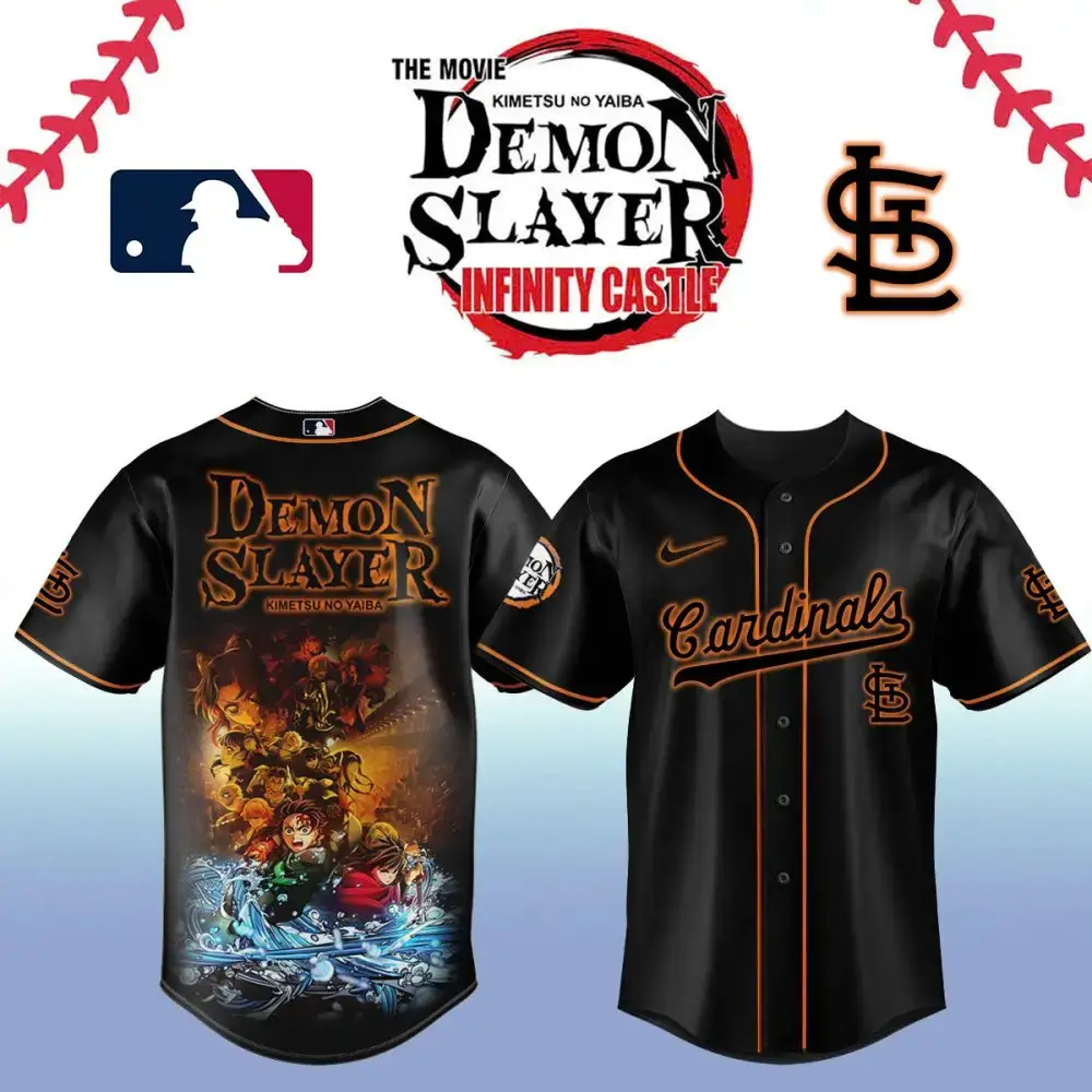 Demon Slayer Infinity Castle Baseball Jersey - Cardinals Edition, Anime Fan Apparel Image