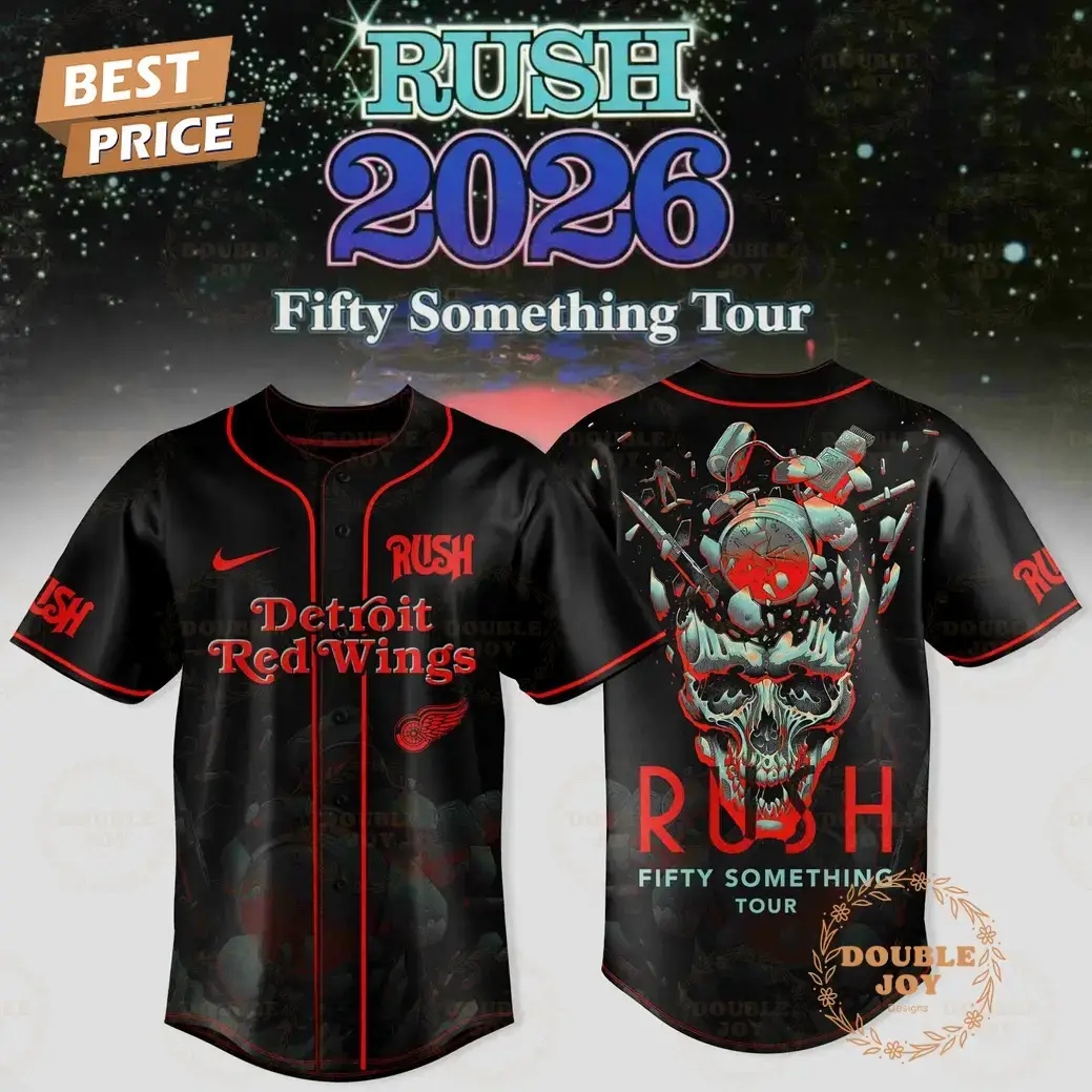 Detroit Red Wings x RUSH Tour 2026 Baseball Jersey Image
